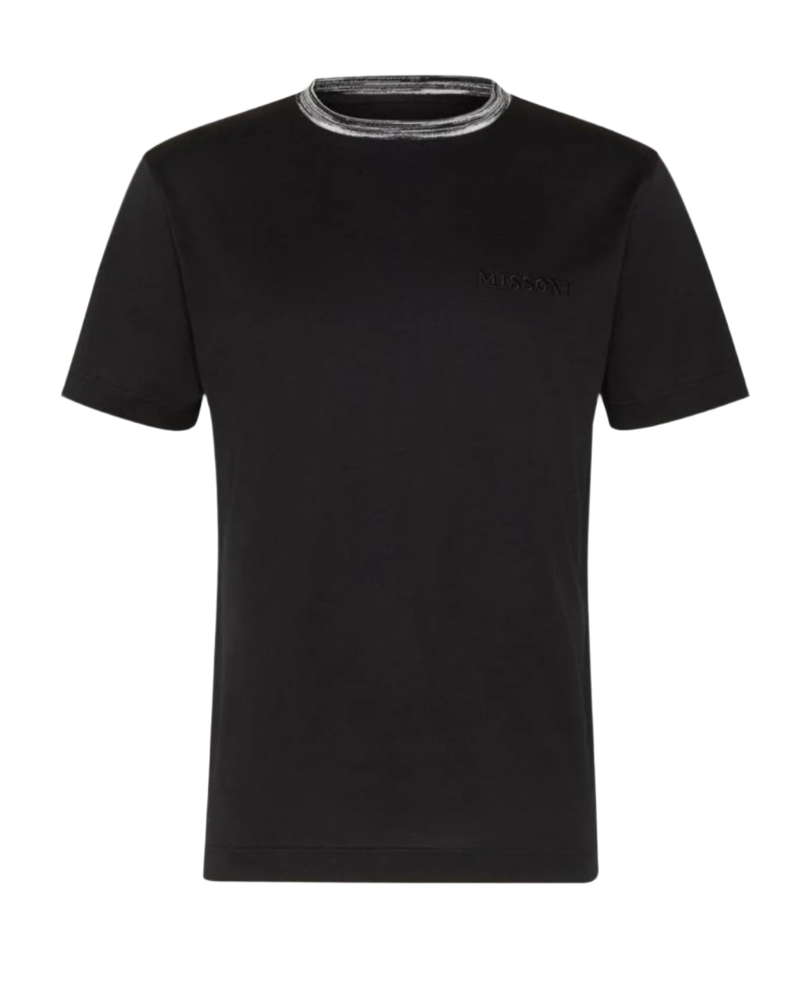 Missoni Collar Stripe T-Shirt - Black